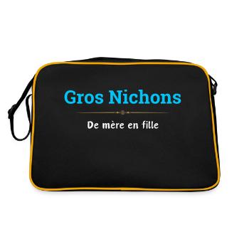 Gros Nichons, Mère en fille - Sac Retro - noir/or - Dos