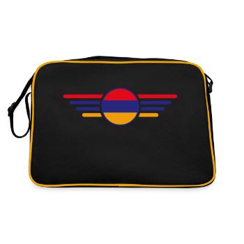 I Love Armenia, Elegance Style Design T-Shirt - Retro Bag - black/gold - Back