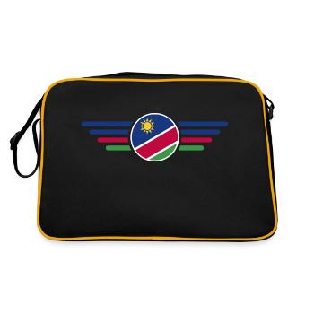 I Love Namibia, Elegance Style Design T-Shirt - Retro Bag - black/gold - Back