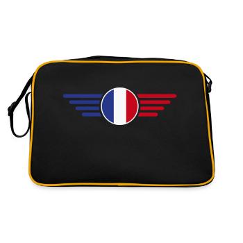 J’aime la France Elegance Style Design T-Shirt - Sac Retro - noir/or - Dos