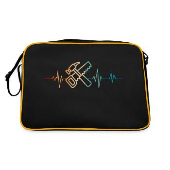 Battement de coeur rétro charpentier - Sac Retro - noir/or - Dos
