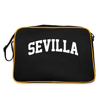 Logo Sevilla : Design collégial au style andalou v - Sac Retro - noir/or - Dos