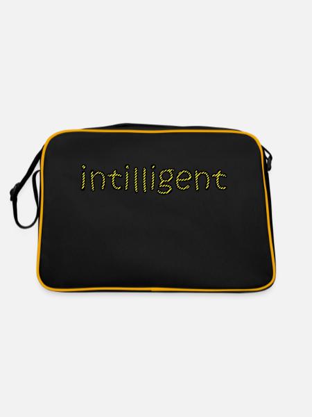 intelligent - Retro Tasche - Schwarz/Gold - Hinten