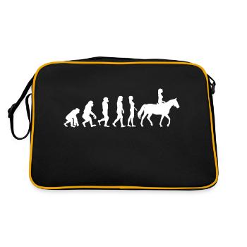 Équitation cheval evolution développement femme drôle - Sac Retro - noir/or - Dos