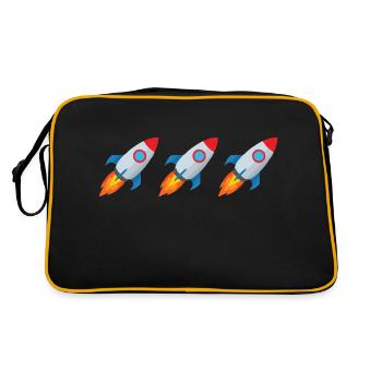 Emoji de fusée - Sac Retro - noir/or - Dos