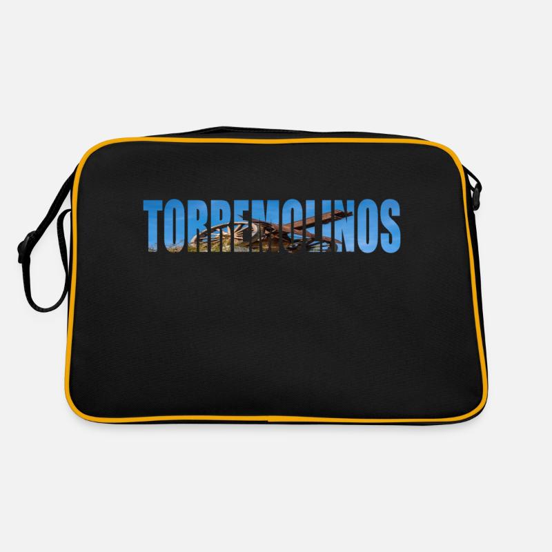 Torremolinos Malaga Spanien - Retro Tasche - Schwarz/Gold