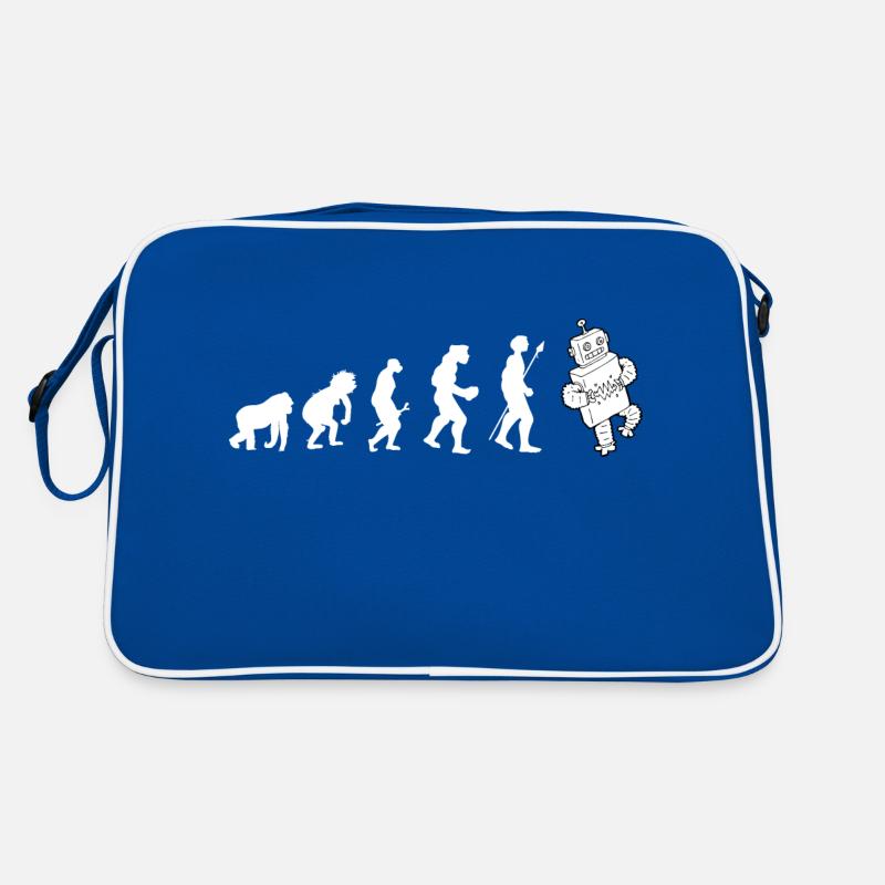 Evolution Roboter Geschenkidee Retro Tasche