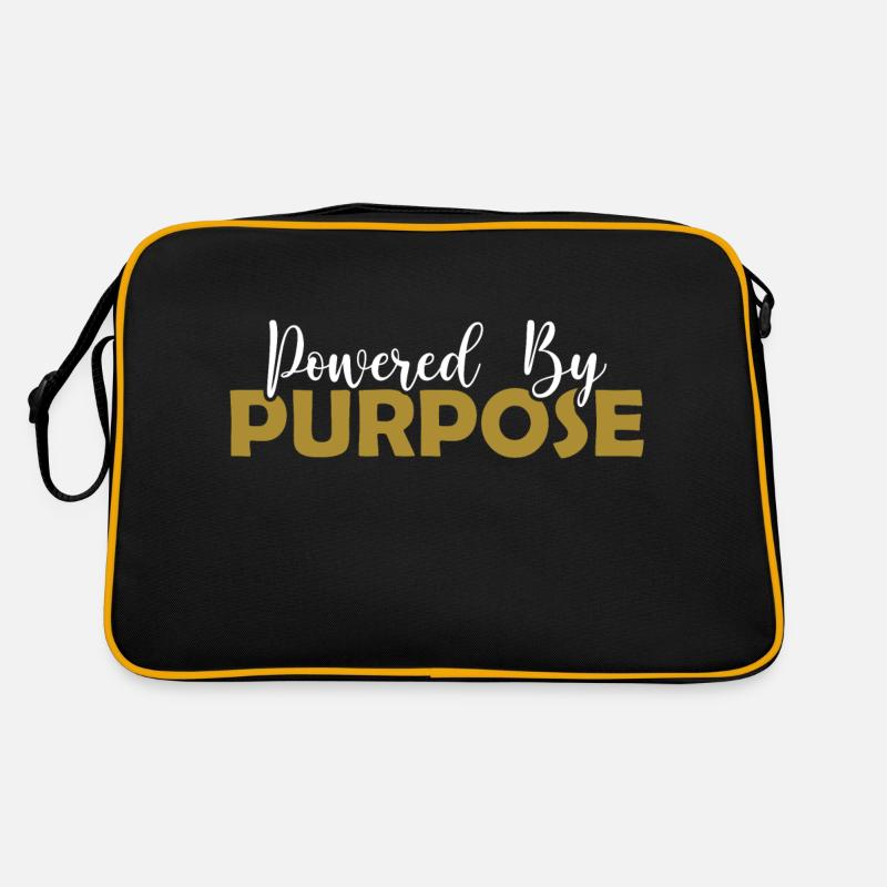 Powered by Purpose - Retro Tasche - Schwarz/Gold