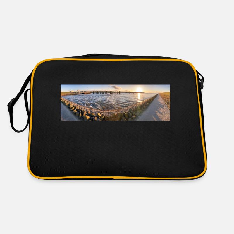 Panorama Coucher de soleil Husum Sac Retro