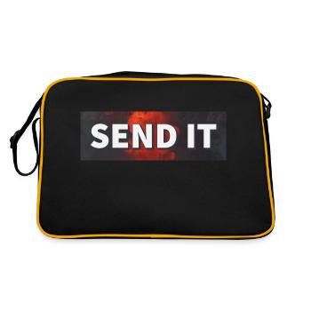 SEND IT Boxlogo - Retro Tasche - Schwarz/Gold - Hinten