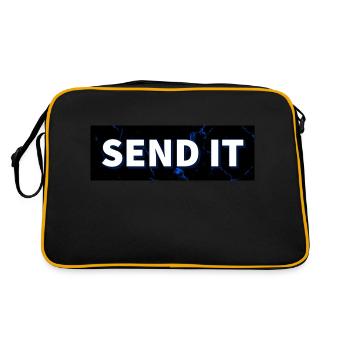 SEND IT Boxlogo - Retro Tasche - Schwarz/Gold - Hinten