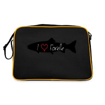 J’adore la truite noire - Sac Retro - noir/or - Dos