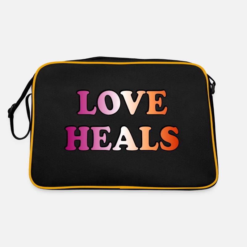 L’amour guérit le drapeau lesbien Sac Retro