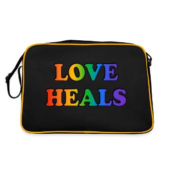 Love Heals Accessoires LGBTQ Rainbow Pride - Sac Retro - noir/or - Dos