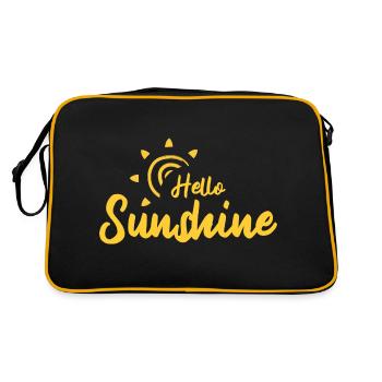 Hello Sunshine - Retro Tasche - Schwarz/Gold - Hinten