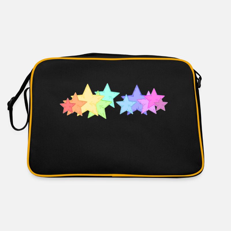 bunte Sterne Retro Tasche
