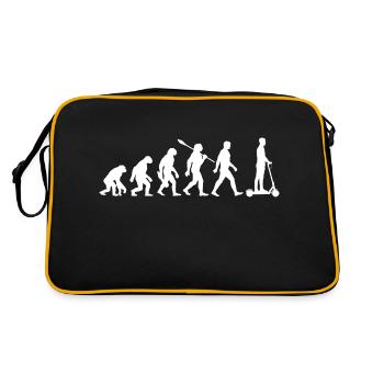 Evolution E-Scooter, Electric Scooter with Battery - Retro Bag - black/gold - Back