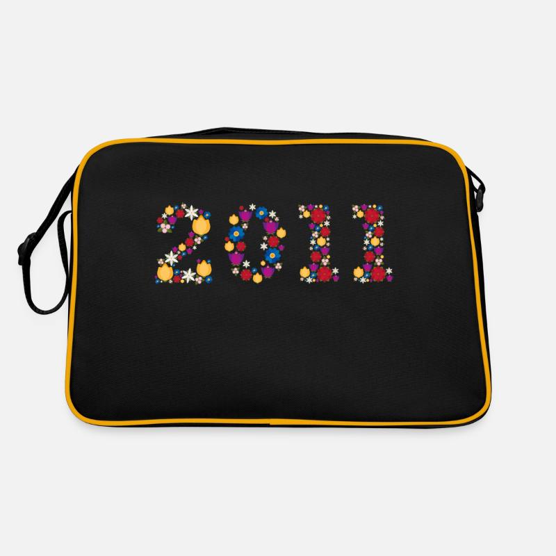 Flowers 2011 - Retro Tasche - Schwarz/Gold
