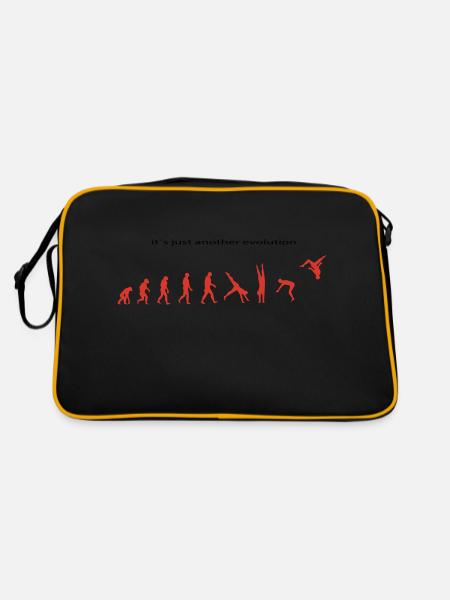 Evolution - Retro Tasche - Schwarz/Gold - Hinten