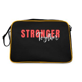 Stronger Together - Retro Bag - black/gold - Back