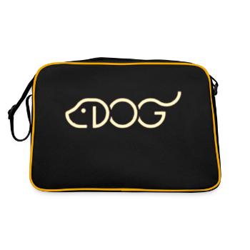 Art des mots de chien - Sac Retro - noir/or - Dos