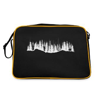 Forest Minimalist Nature Lovers Outdoor - Retro Bag - black/gold - Back