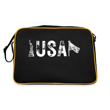 NY NEW YORK CITY USA DRAPEAU AMERIQUE - Sac Retro - noir/or - Dos