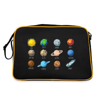 Planètes avec des noms - Sac Retro - noir/or - Dos