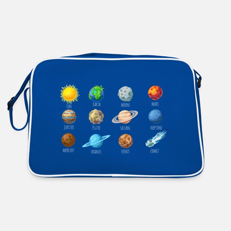 Planets with names Retro Bag