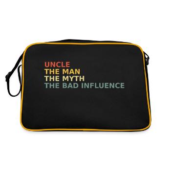 Oncle La Mauvaise Influence - Sac Retro - noir/or - Dos