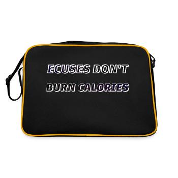 Apologies don't burn calories - Retro Bag - black/gold - Back