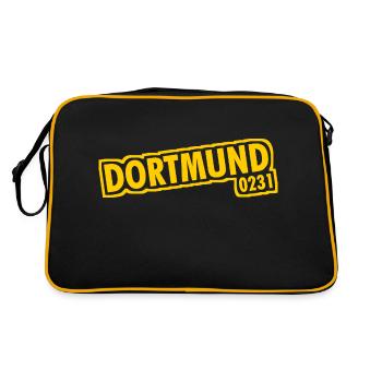 Dortmund - 0231 - Area Code - Retro Bag - black/gold - Back