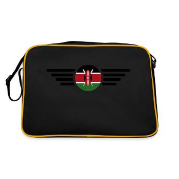 I Love Kenya, Elegance Style Design T-Shirt - Retro Bag - black/gold - Back