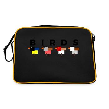 Oiseaux des jardins - Sac Retro - noir/or - Dos