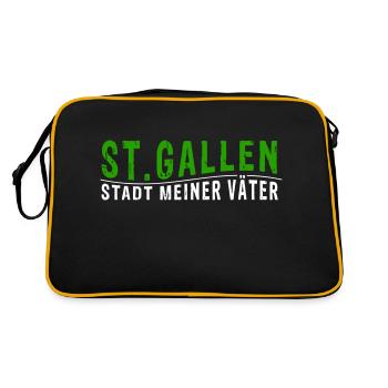 Saint-Gall - Ville de mes pères (Vectorgraphic) - Sac Retro - noir/or - Dos
