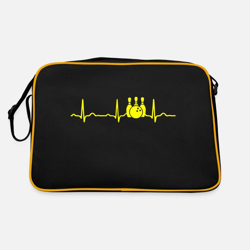 ECG HEARTBEAT jaune BOWLING Sac Retro