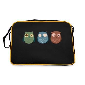 3 Eulen - Retro Bag - black/gold - Back