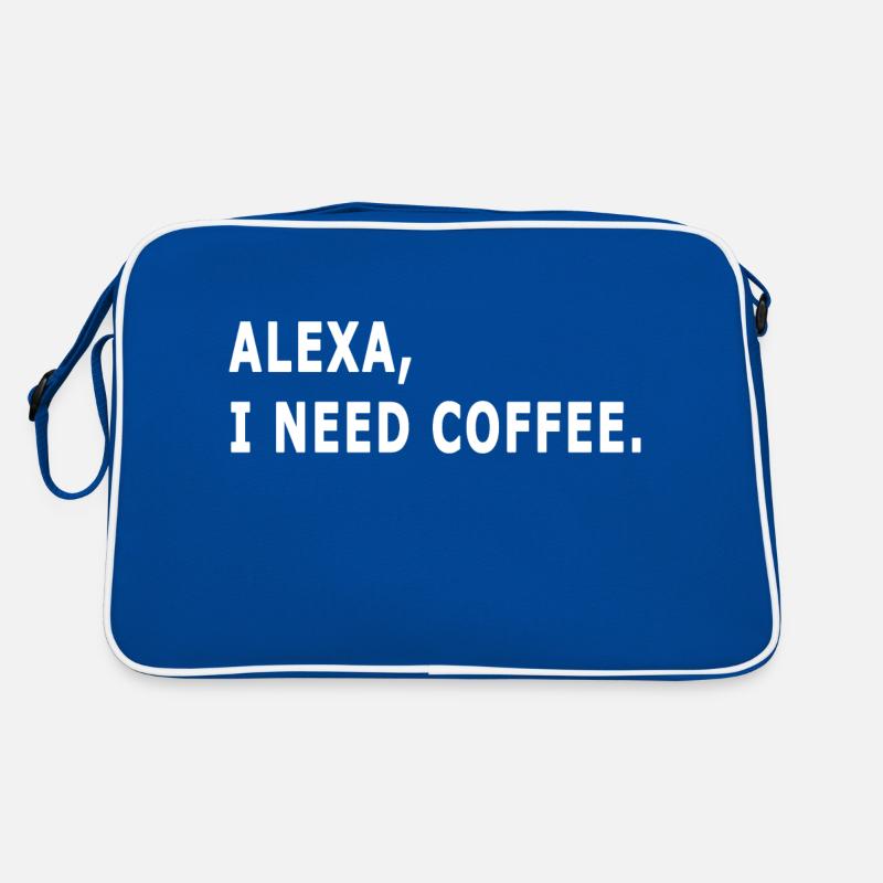 alexa i need coffee alexa jokes makes coffee Retro Bag