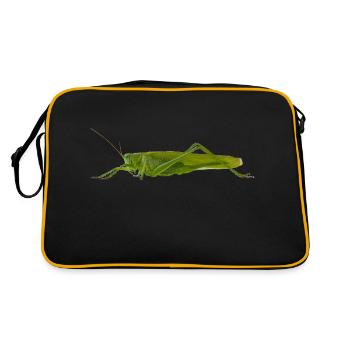 Grasshopper or hayhorse insect as a gift - Retro Bag - black/gold - Back