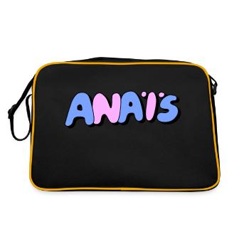 Anais - Retro Tasche - Schwarz/Gold - Hinten