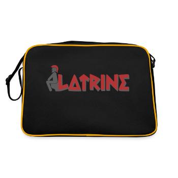 Latrine - Retro Tasche - Schwarz/Gold - Hinten