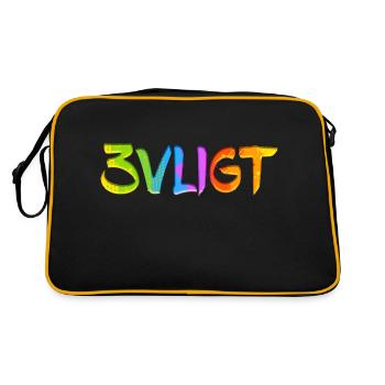 SMS chat langue fortifications anglais trois 3 trois - Sac Retro - noir/or - Dos