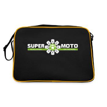 SUPER MOTO Monkey Circle - Retro Bag - black/gold - Back