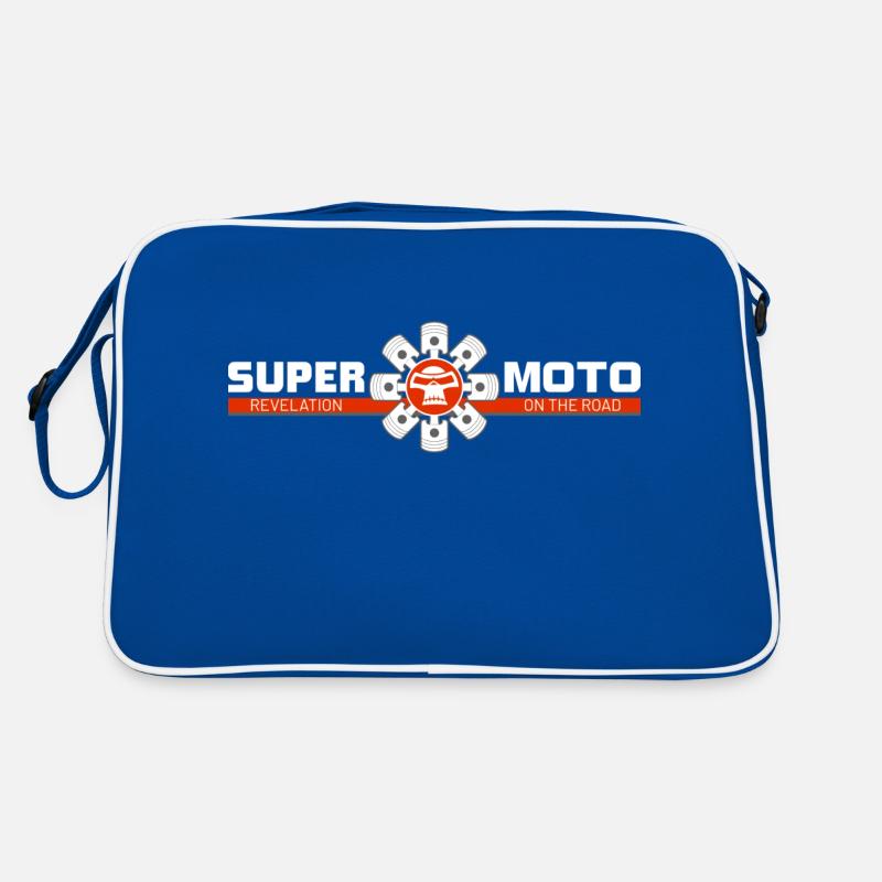 SUPER MOTO Monkey Circle rot Retro Tasche