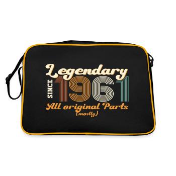 Original vintage 1961 61st birthday gift - Retro Bag - black/gold - Back