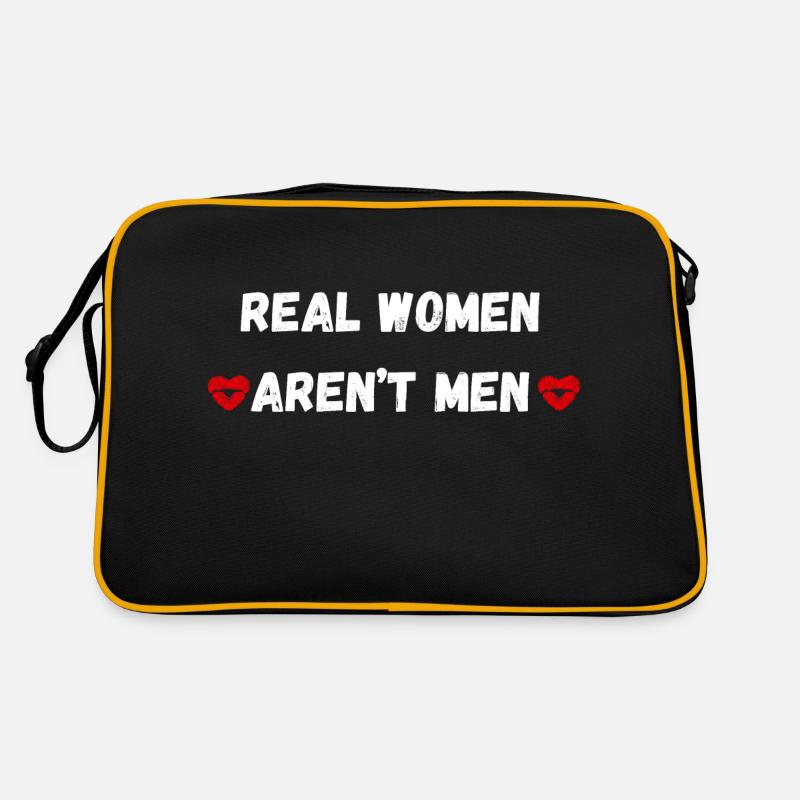 Real Women Aren't Men ,vintage sample text Retro Bag