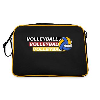 Volleyball Passion : Noir, Rouge, Or - Sac Retro - noir/or - Dos