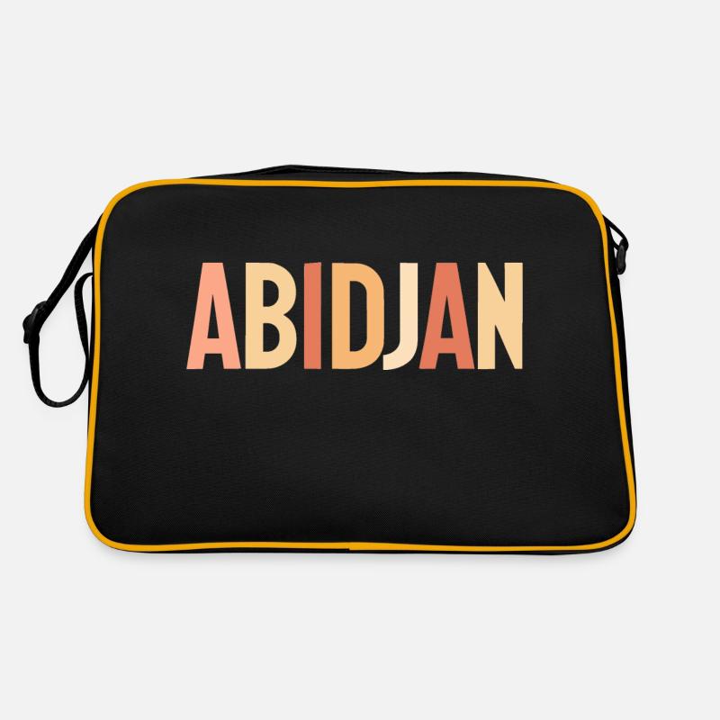 Abidjan - Sac Retro - noir/or