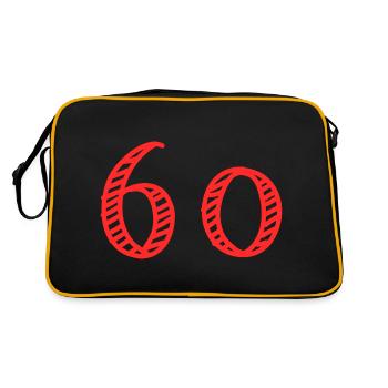 60. 60 ANS. 60e ANNIVERSAIRE. ANNIVERSAIRE 60 ANS. - Sac Retro - noir/or - Dos