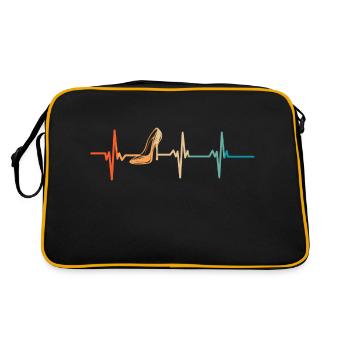 Battement de cœur chaussure à talon - Sac Retro - noir/or - Dos